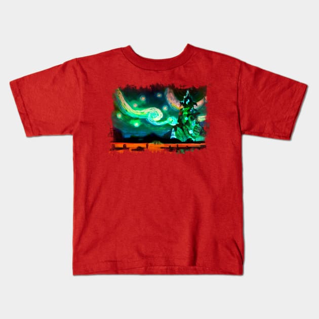 Tartarus Starry Night Kids T-Shirt by sandpaperdaisy